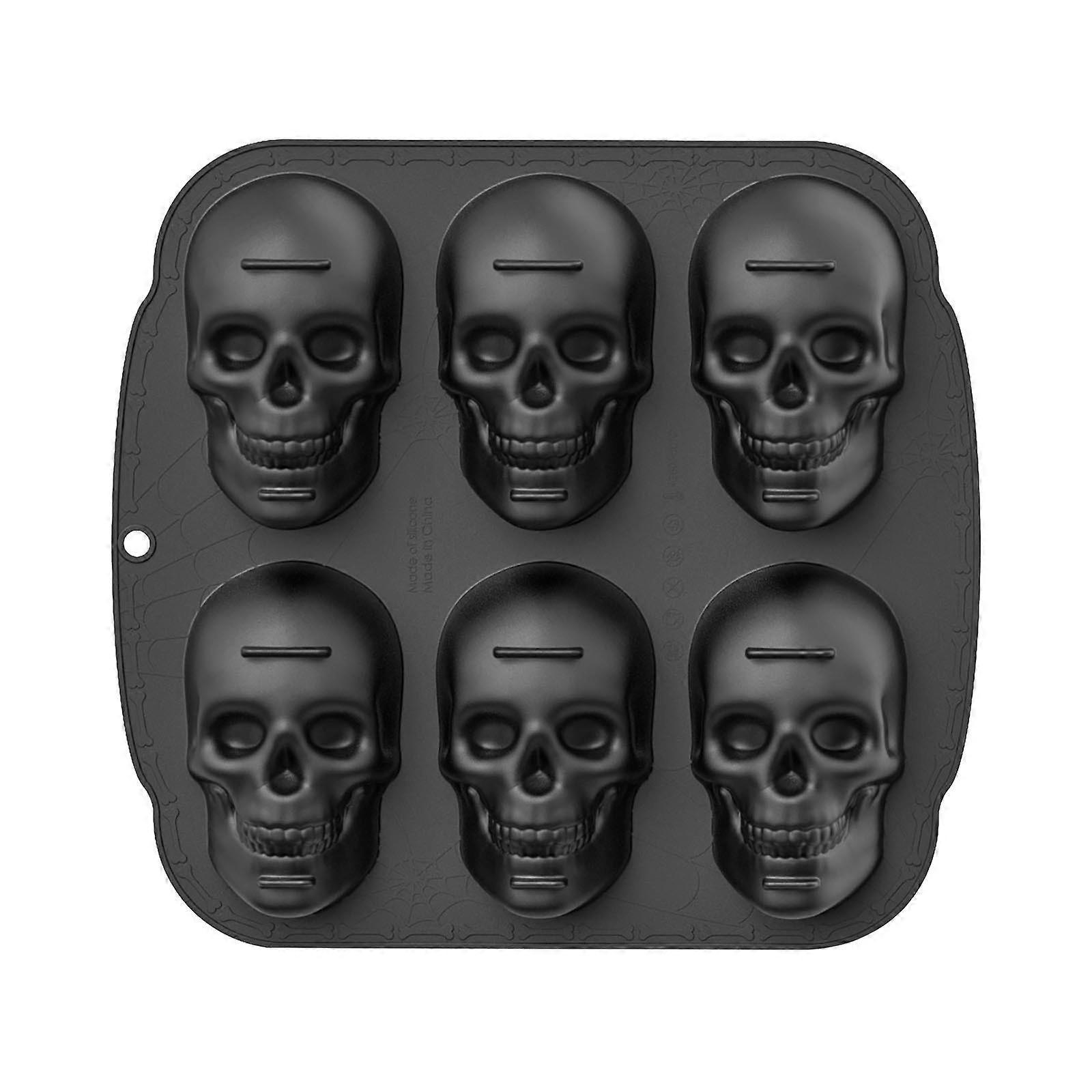 Kakanwo Halloween Skull Cake Mouldsilicone Skull Baking Cake Moulds Black One Size