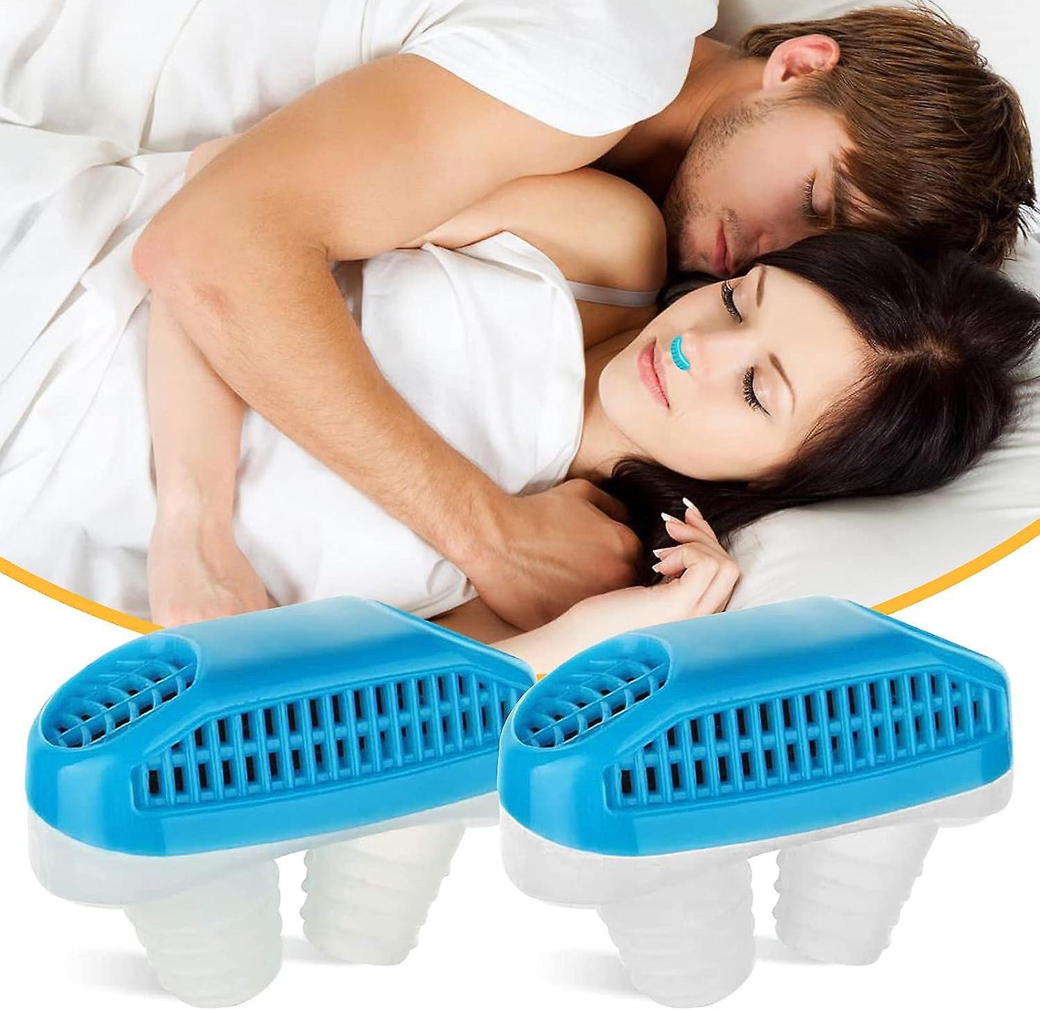 Shenmo 2 Anti Snoring Devices And Anti Snoring Nose Clips To Help You Breathe Easily And Sleep Comfortably (blue)