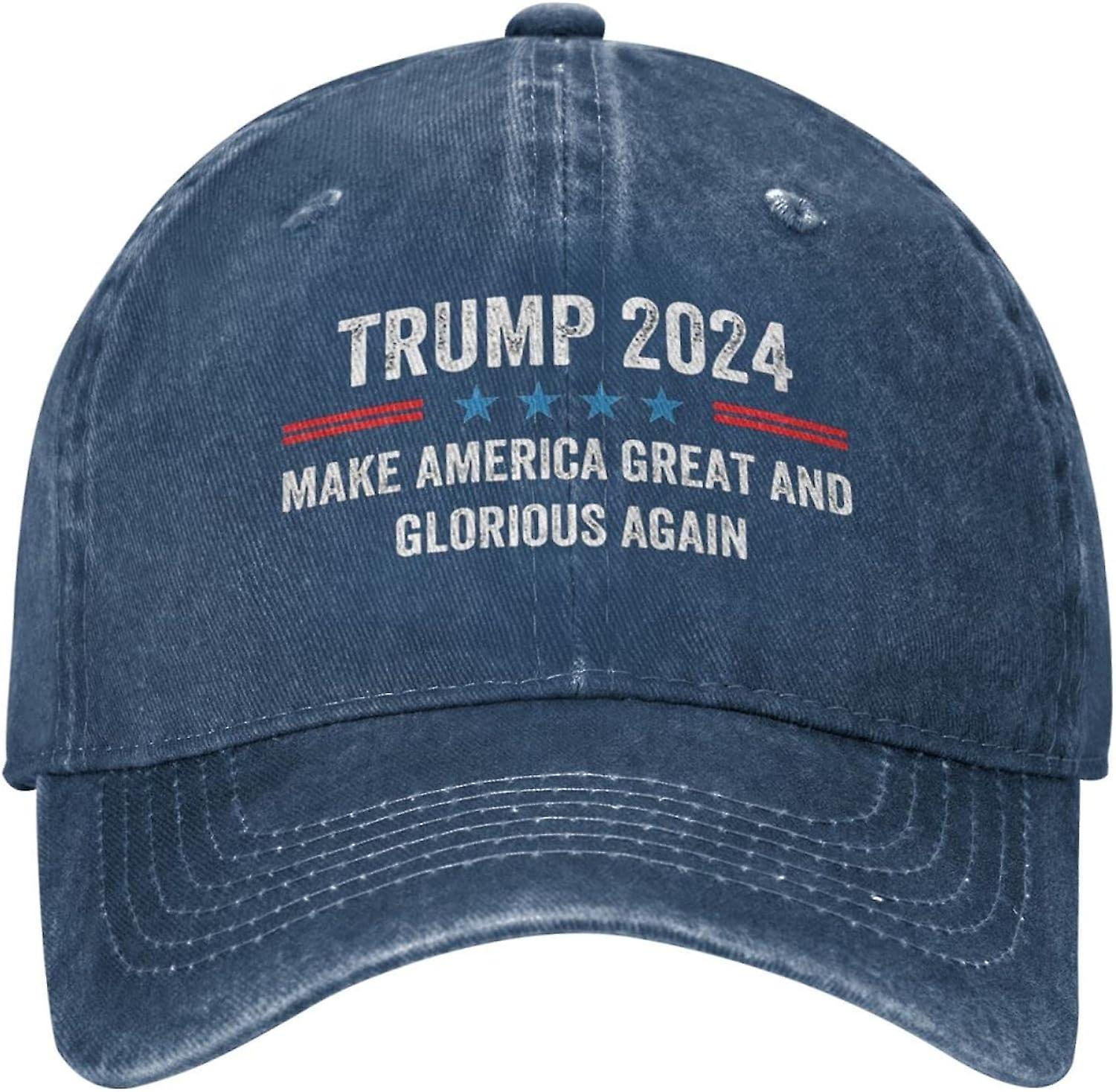 Kerota Trump 2024 Hat Make America Great and Glorious Again Cap Men Dad Hat Fashionable Cap bz-51 color51