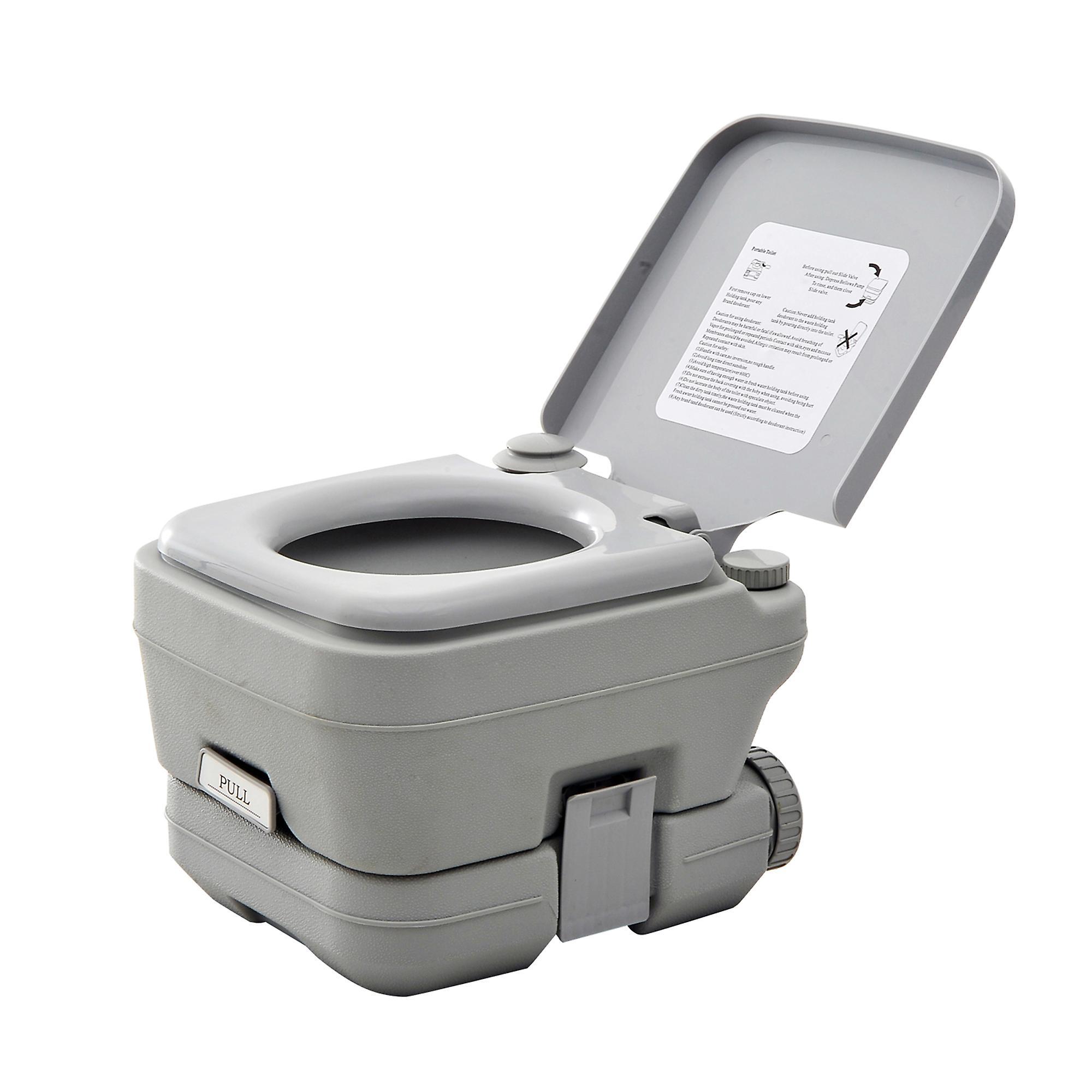 10L Portable Travel Toilet Outdoor Camping With 2 Detachable Tanks