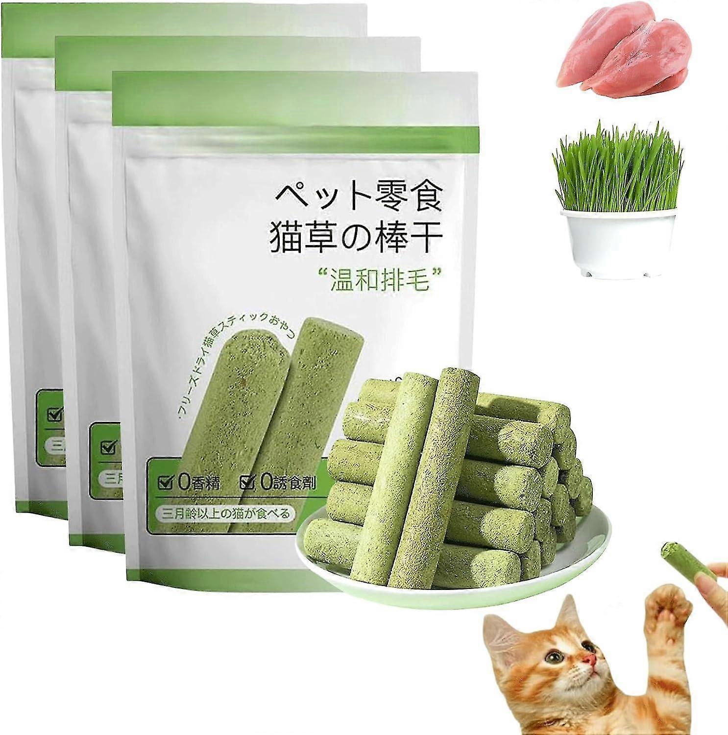 Uta Cat Grass Teething Stick,Cat Grass Chew Sticks, Cat Teeth Cleaning Cat Grass Stick,Natural Grass Molar Rod For Cat Indoor,for Hairball Removal,..