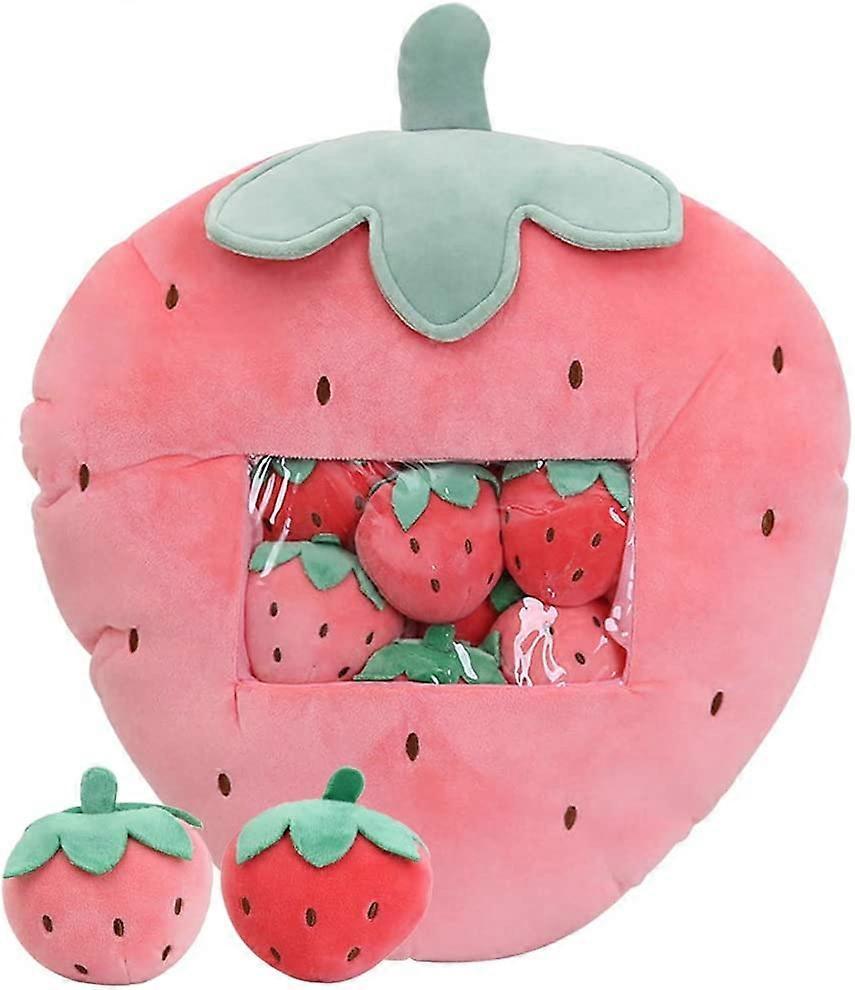 Laingnv Throw Pillow Fruit Stuffed Toys Strawberry Plush Pillow Removable Fluffy Creative Gifts for Kids, , Halloween Christmas Decorative Doll Toy...