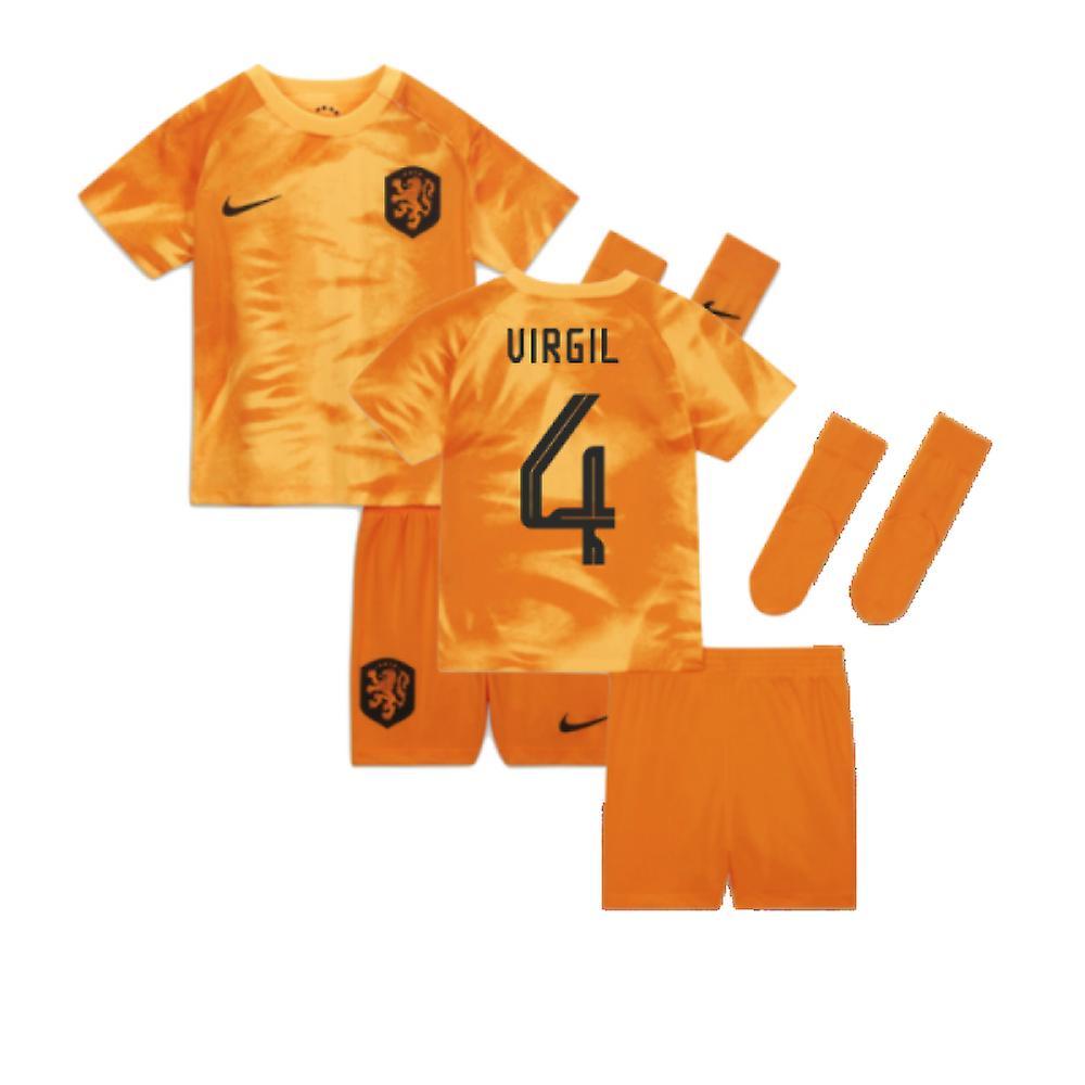 Nike 2022-2023 Holland Home Mini Kit (Virgil 4) Orange XLB 7-8yrs (122-128cm)