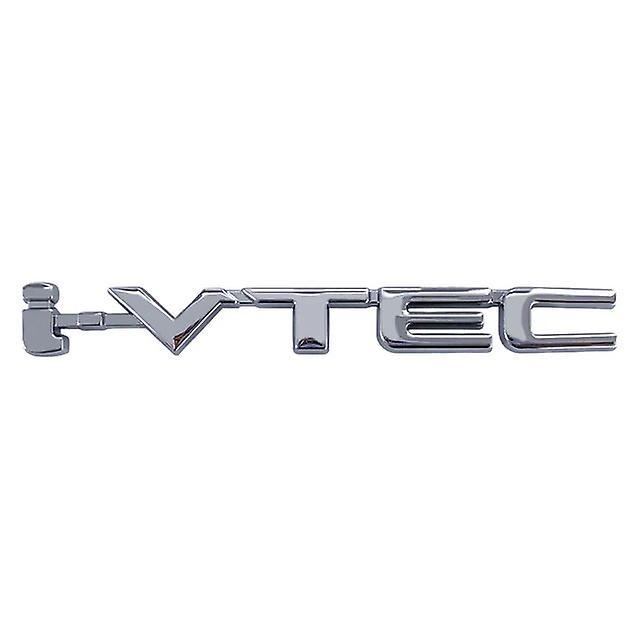 Hikig 3d Metal Car Letters I Vtec Ivtec Logo Emblem Badge Decal For Honda Accord K20 Dohc Civic I-vtec Ivtec Sticker Accessories IVTEC Chrome