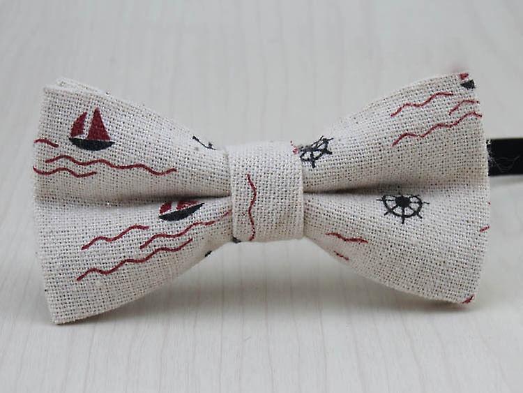 Slowmoose Cute Bow Tie Design, Cotton Linen Hair Clip one size / Linen