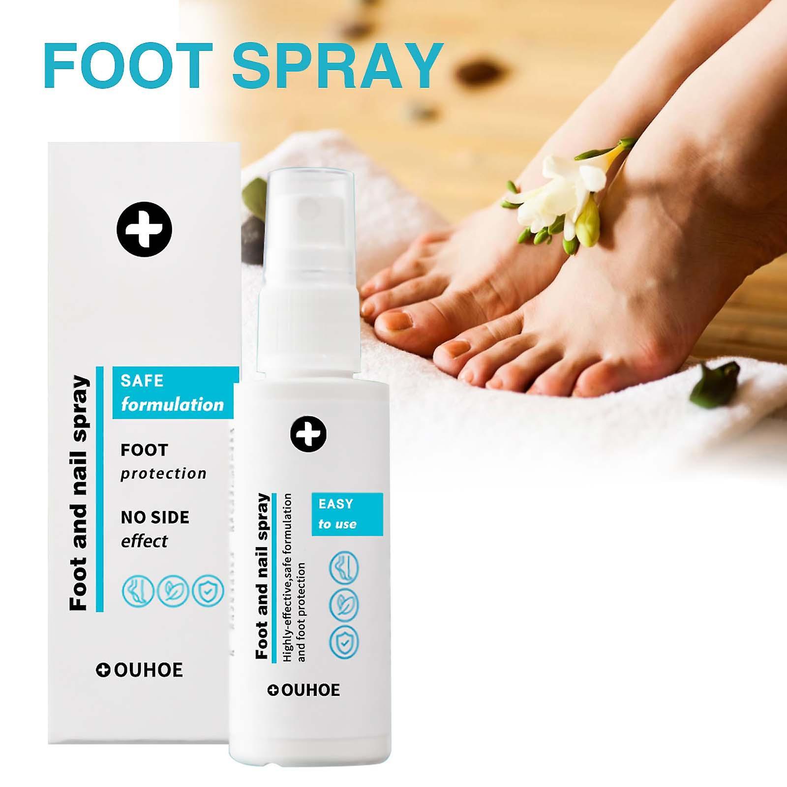 Flye Foot Spray Foot Skin Moisturizing, Cracking, Deodorizing And Odor Removing Nail Care Spray 30ml White