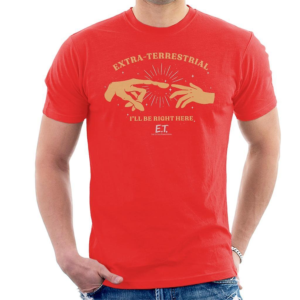 E.T. E.T. The Extra Terrestrial Ill Be Right Here Men's T-Shirt Red Medium