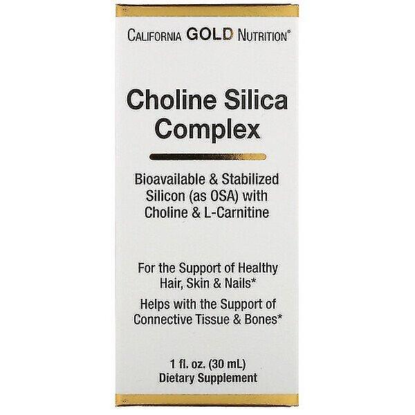 California Gold Nutrition, Choline Silica Complex, Bioavailable & Stabilized Silicon (as OSA) Collag