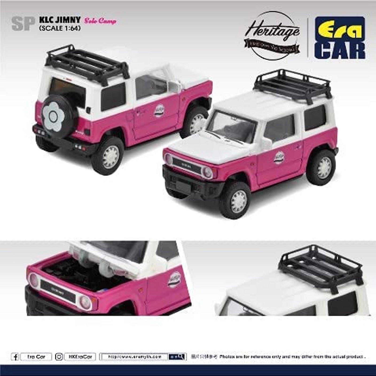 Suzuki KLC Jimny Diecast Model 1:64 scale Pink/White Era