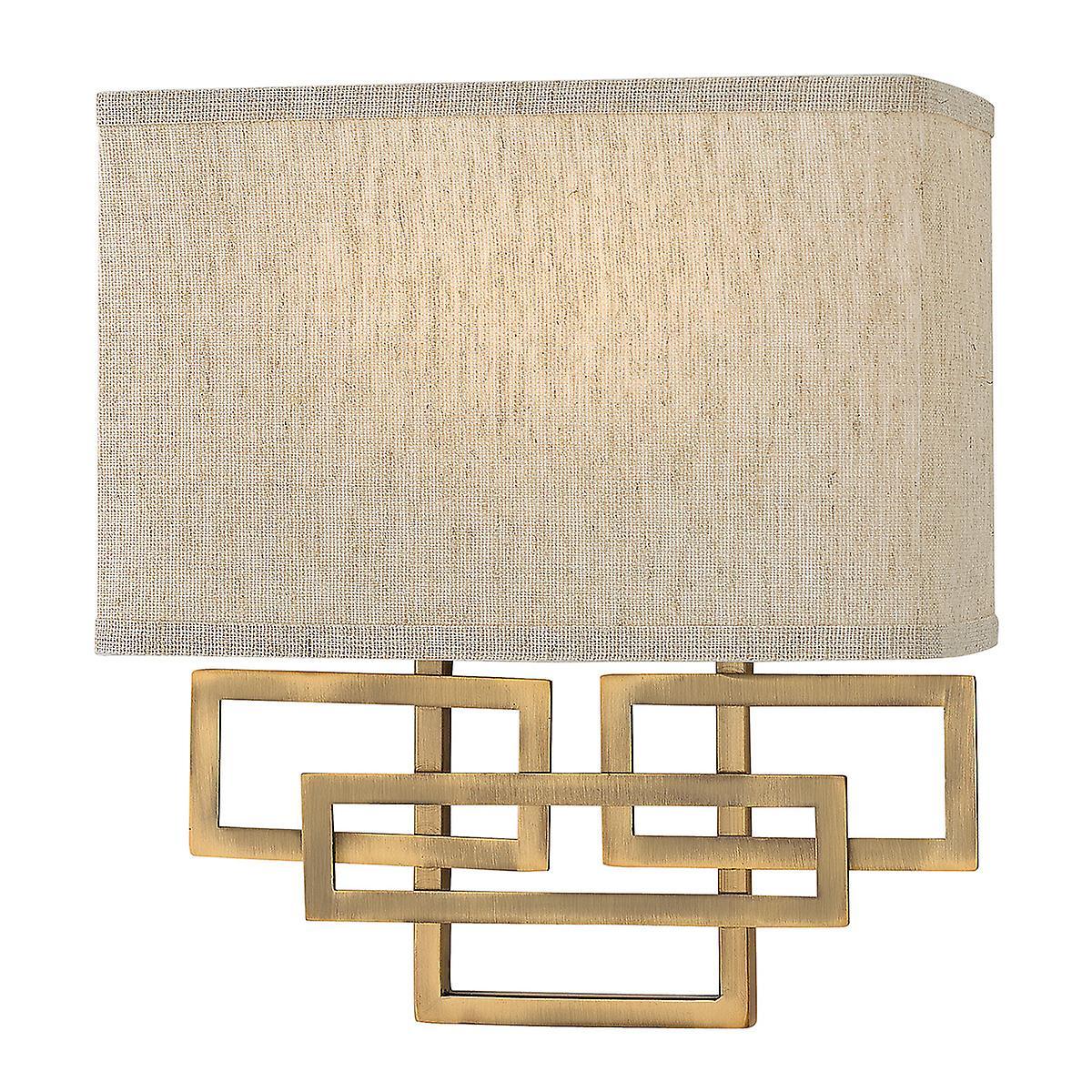 Lanza 2 Light Indoor Wall Light Brushed Bronze E14