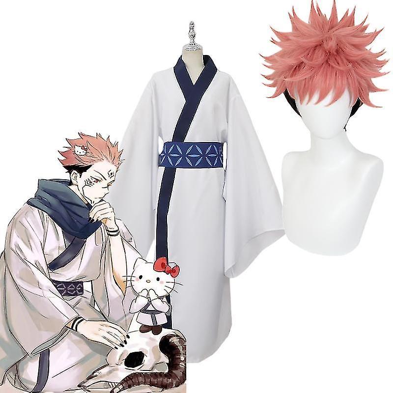 DUqi Anime Jujutsu Kaisen Itadori Yuji Ryomen Sukuna Cosplay Adult Outfits Japan Kimono Hanfu Halloween Costumes S Costume