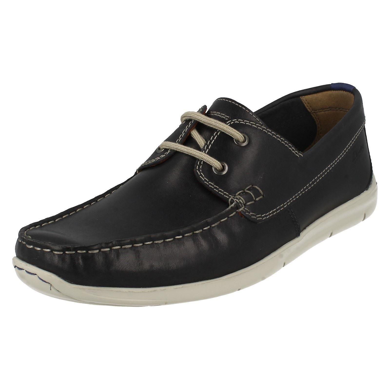 Mens Clarks Casual Shoes Karlock Step Navy (Blue) UK 8