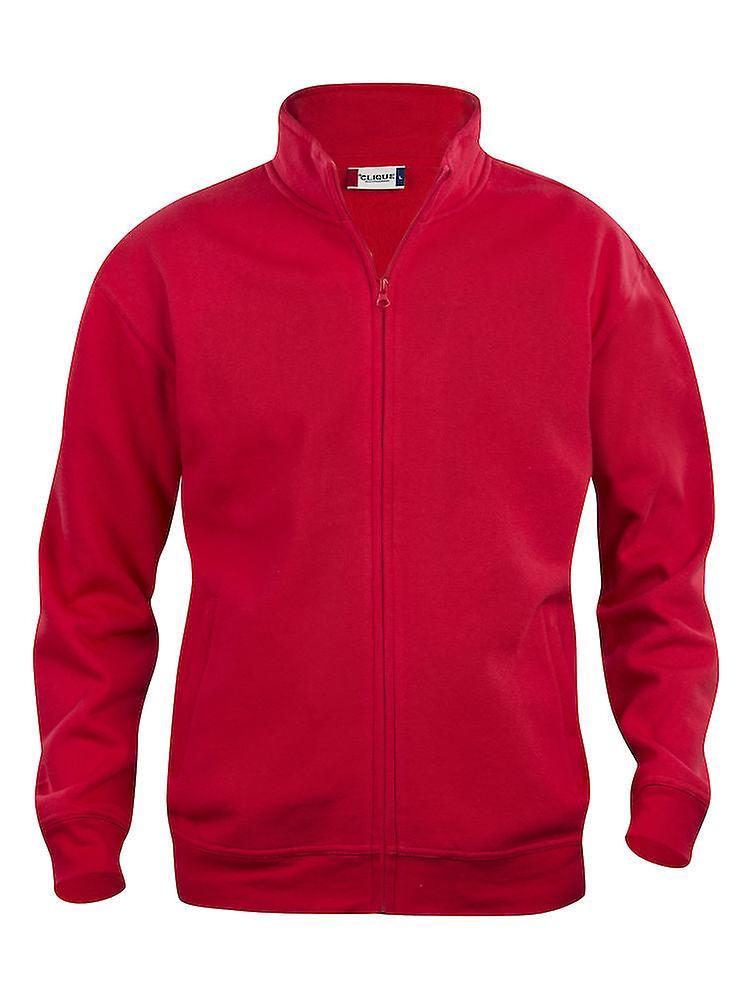 Clique Basic Zip Sweatshirt | Mens Full-Zip Sweater | Durable | Soft Red L