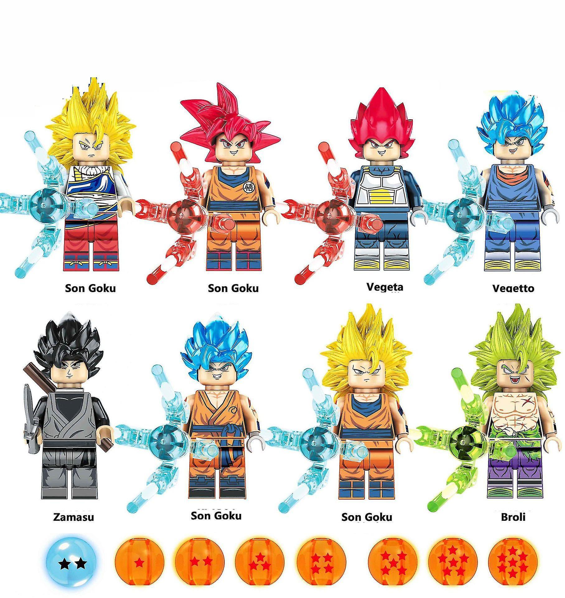 Zhenv Dragon Ball Figures Building Blocks Kids Gift Toys 4.5cm Set Of 8pcs C