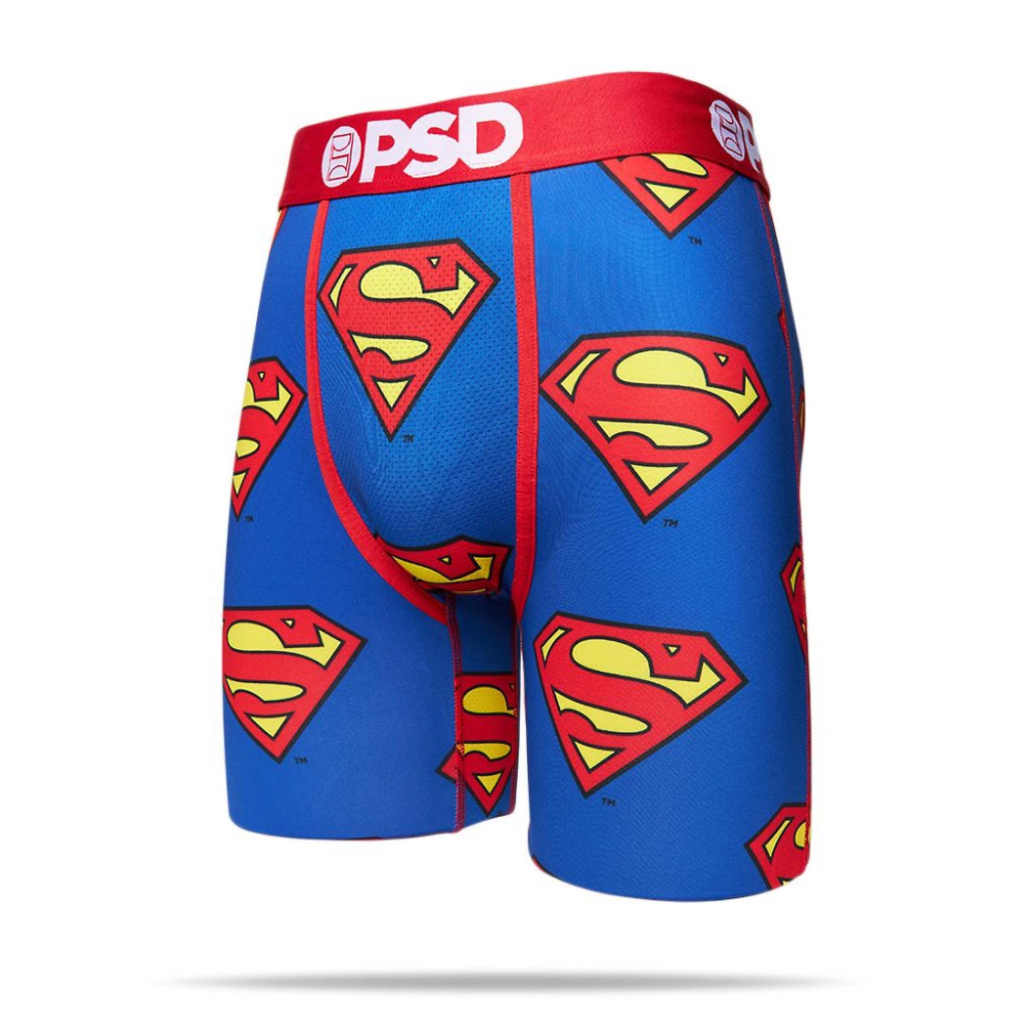 DC Comics Superman Logo PSD Men's Boxer Briefs Blue XXLarge (44-46)