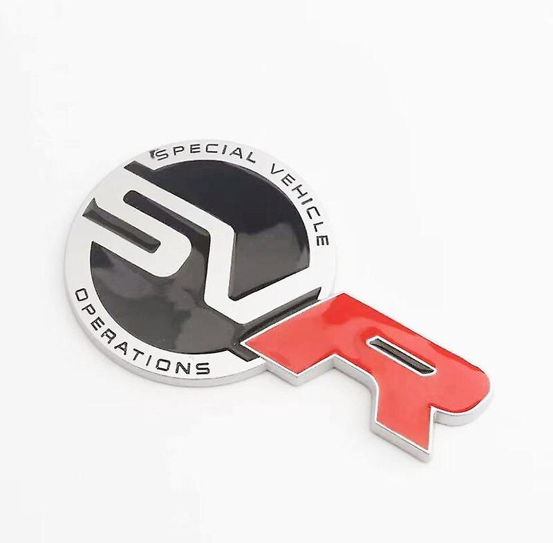 Car Badge 3D Metal SVR Special Vehicle Rear Trunk Logo Badge Emblem Decals For Land Range Rover Sport L494 494 SVR Sticker Accessories B