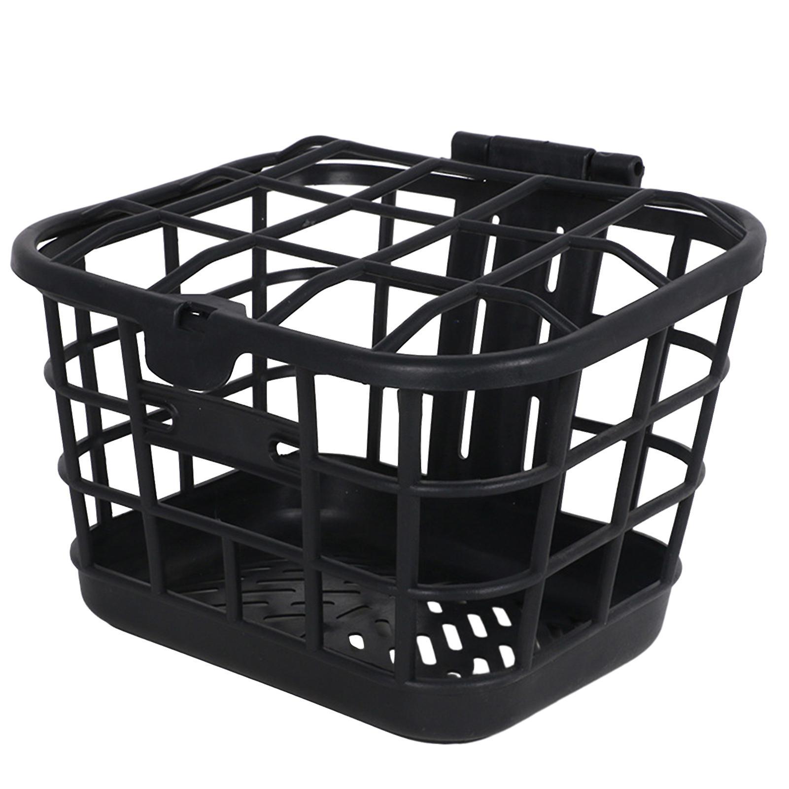 Sinknap Bicycle Front Basket Large Capacity Strong Load-bearing Easy Installation Scooter Bike Basket Replacement Part Bike Supplies Black