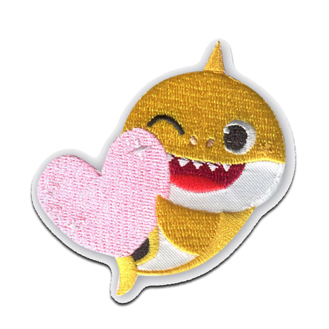 Baby Shark Shark © Animal Kids - Patch, Iron-on Patch, Size: 6.8 x 5.7 cm