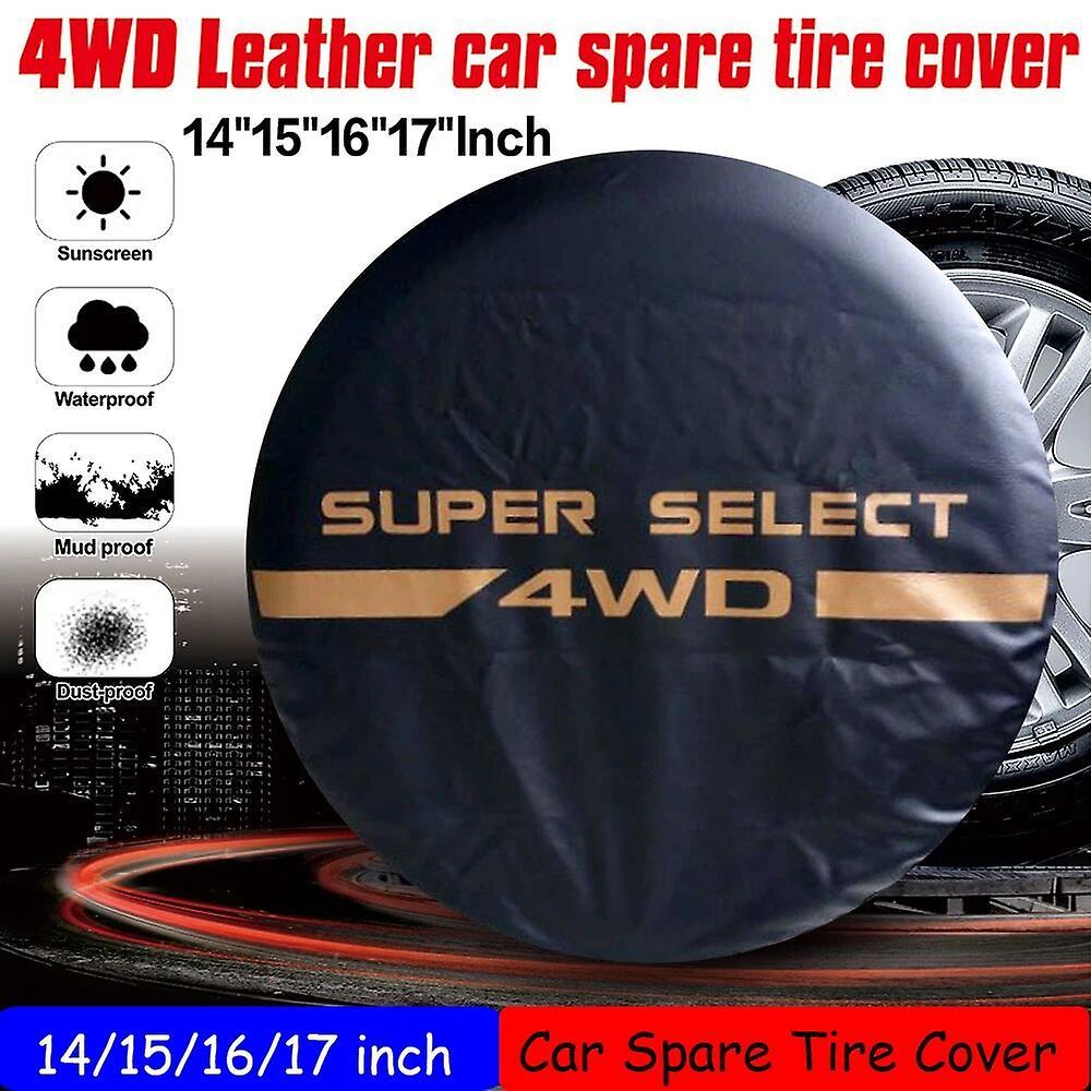 Motor Vehicle Wheel Parts 14 15 16 17inch 4wd Waterproof Dustproof Pvc Leather Spare Wheel Tire Cover Case Protector For Mitsubishi Pajero For Car ...