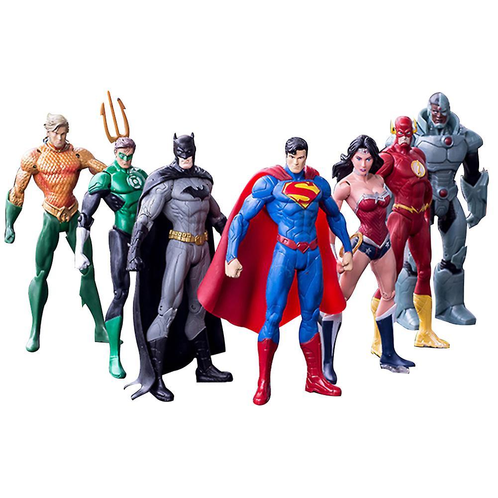 Somerway 7Pcs/Set DC Justice League Batman Doll Action Figure Mini Statue Toy Collectible