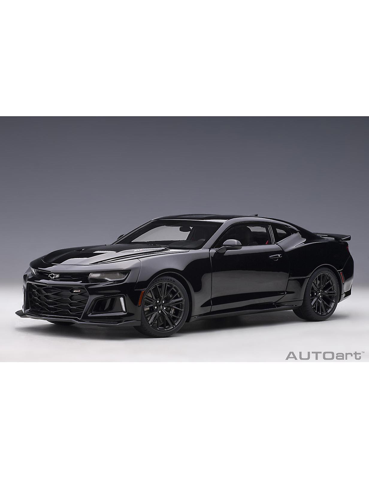 Chevrolet Camaro ZL1 Diecast Model 1:18 scale Black AUTOart 25cm / 9.8in long