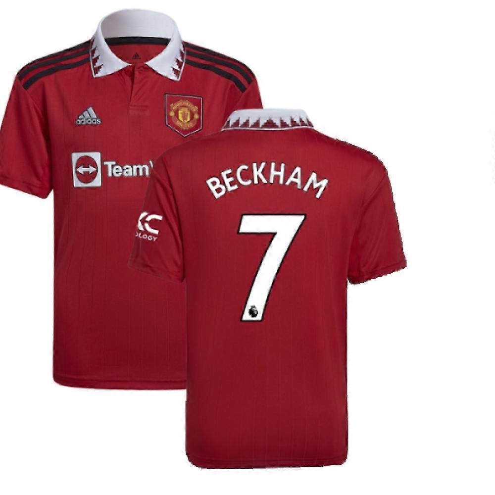 Adidas 2022-2023 Man Utd Home Shirt (Kids) (BECKHAM 7) Red XLB