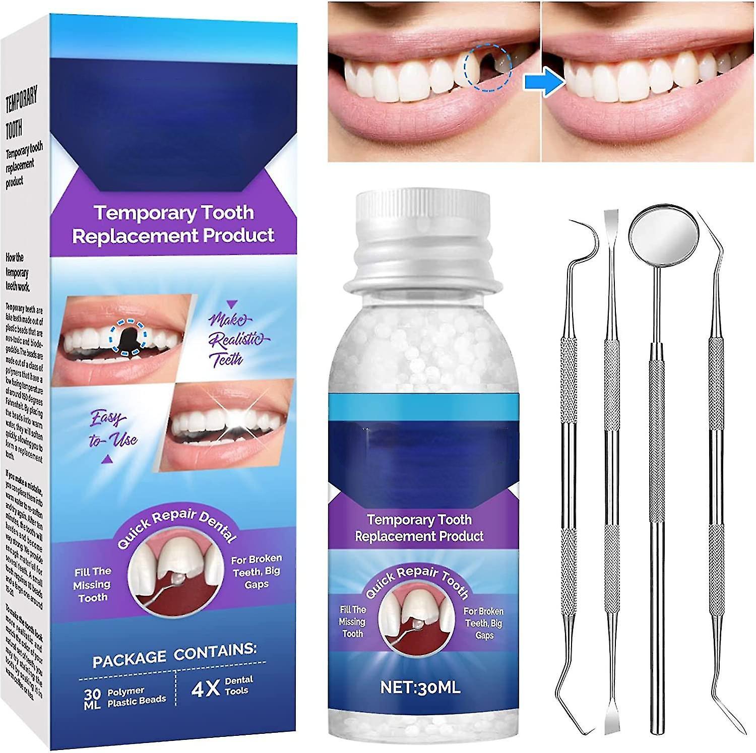 Ofocase Tooth Repair Kit, Temporary Teeth Replacement Kit, Fixing The Missing And Broken Tooth Replacements With Tool 1 set