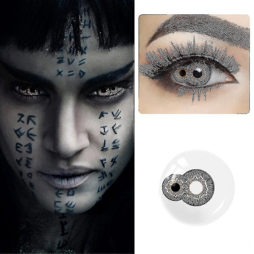 Jorasem 22mm Sclera Lenses Sasuke Sharingan Contacts Lenses Anime Cosplay Contacts Crazy Lens For Eyes Colored Halloween Big Eye Lenses Self-Option