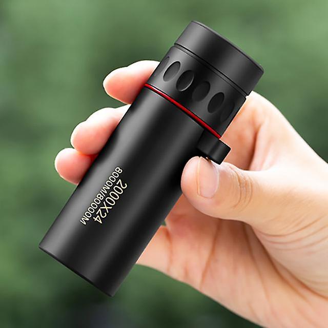 Telescopes 2000x24 Monocular Telescope Zooming Focus Green Film Binocular Optical Hunting Tourism Scope For Outdoor Bird Watching Black