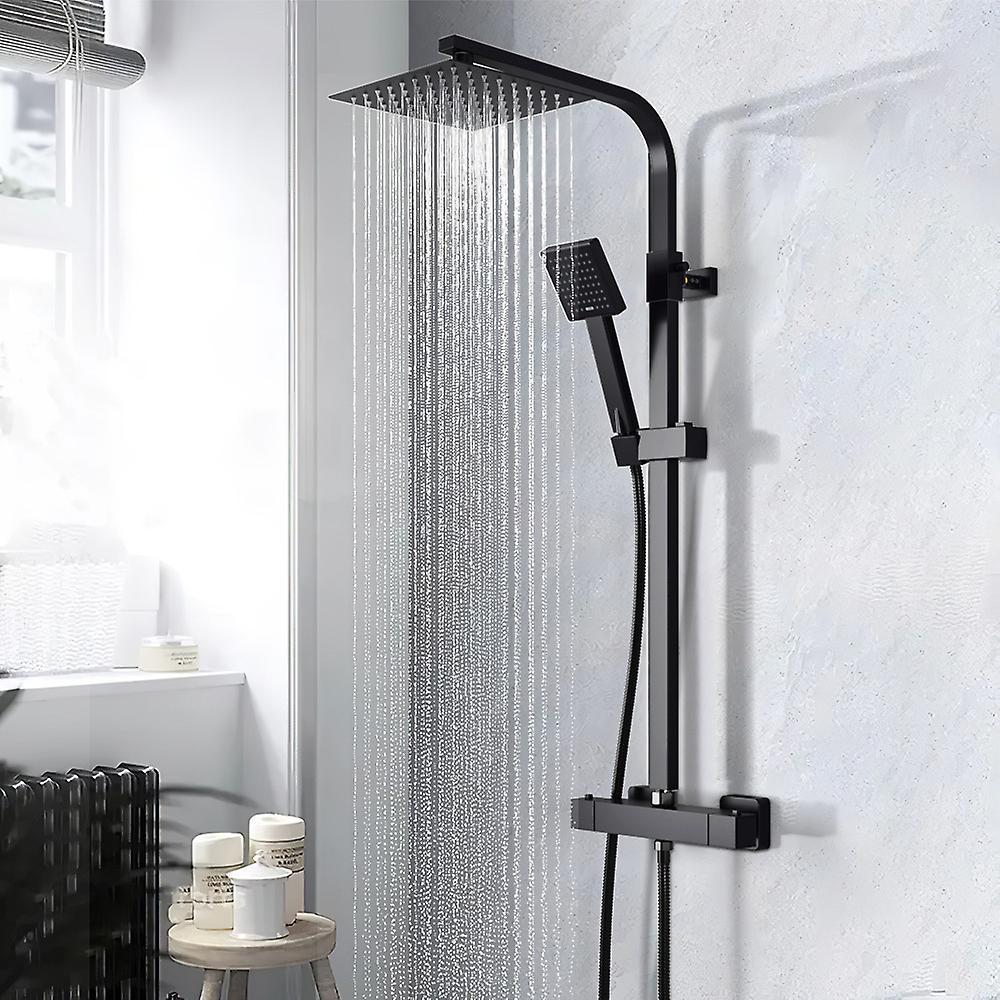 Living And Home 8 inch Rainfall Shower Head Brass Bathroom Shower Faucet Set