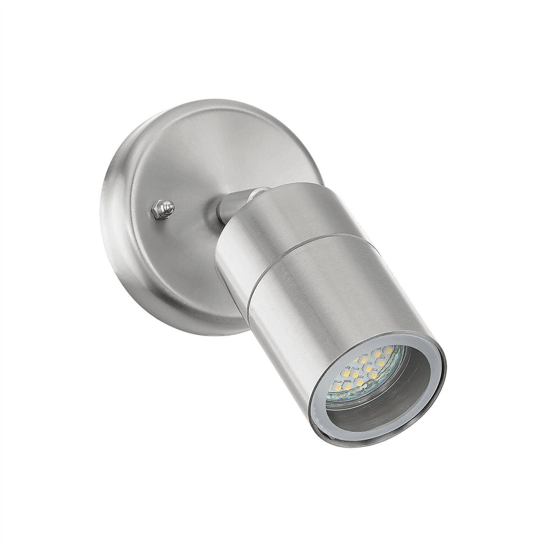 Eglo Lighting Stockholm Outdoor Wall Spotlight Stainless Steel IP44, GU10