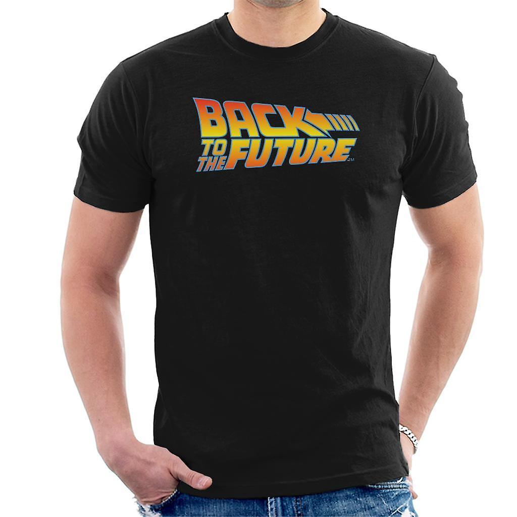 Back to the Future Classic Movie Logo Men's T-Shirt Black Medium