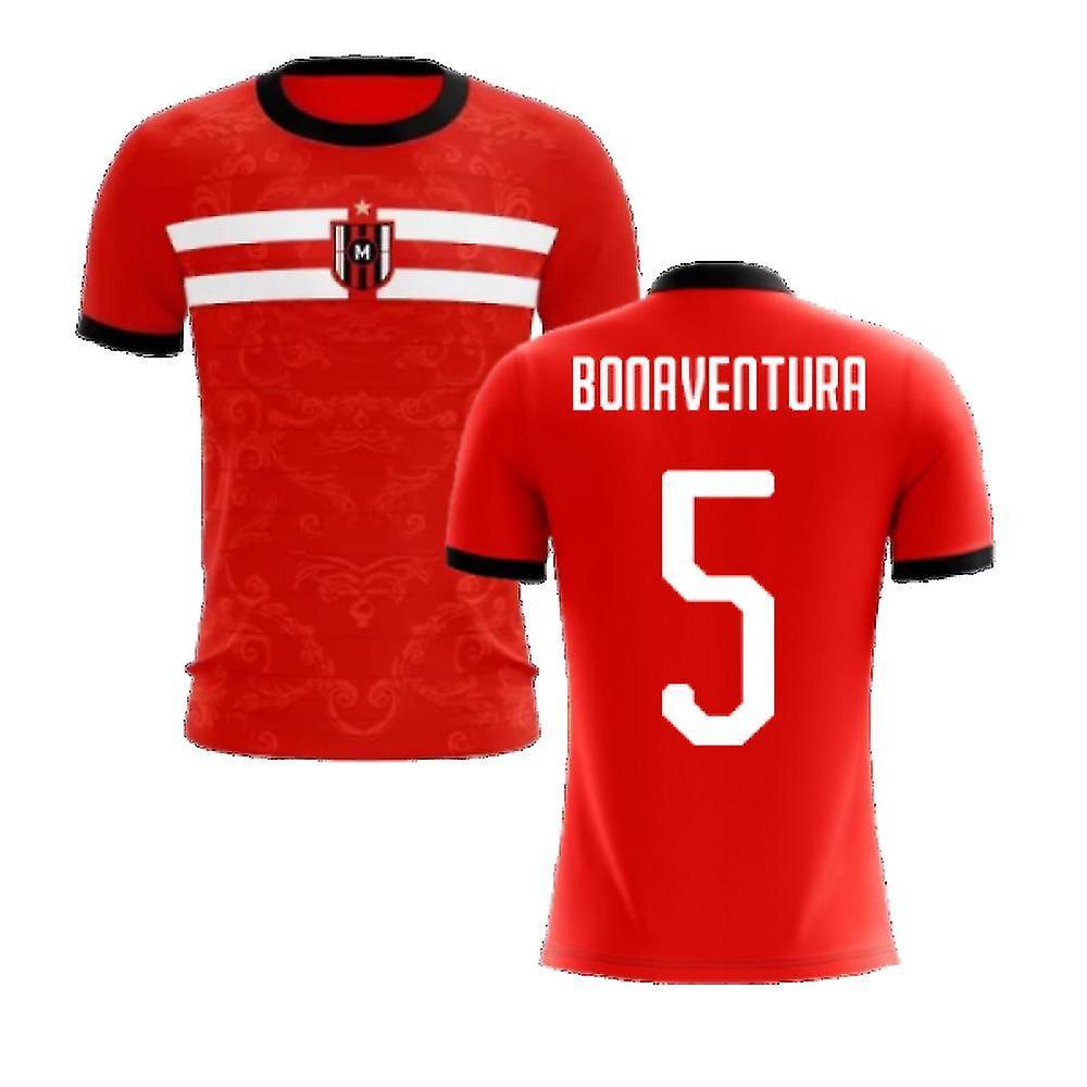 Airo Sportswear 2022-2023 Milan Away Concept Football Shirt (Bonaventura 5) Red XXL 50-52 inch Chest (124/136cm)