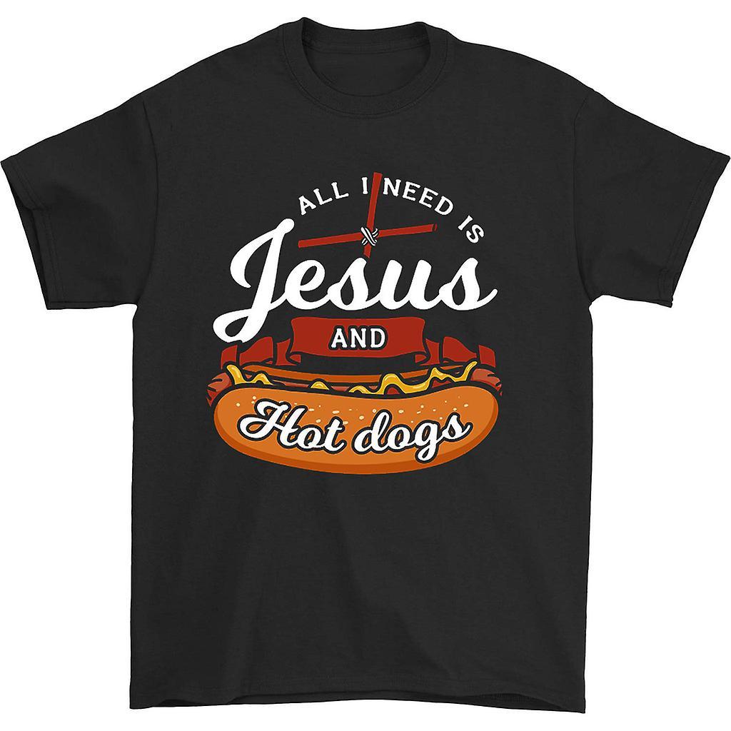 HISHARK All i need is jesus t-shirt Black L