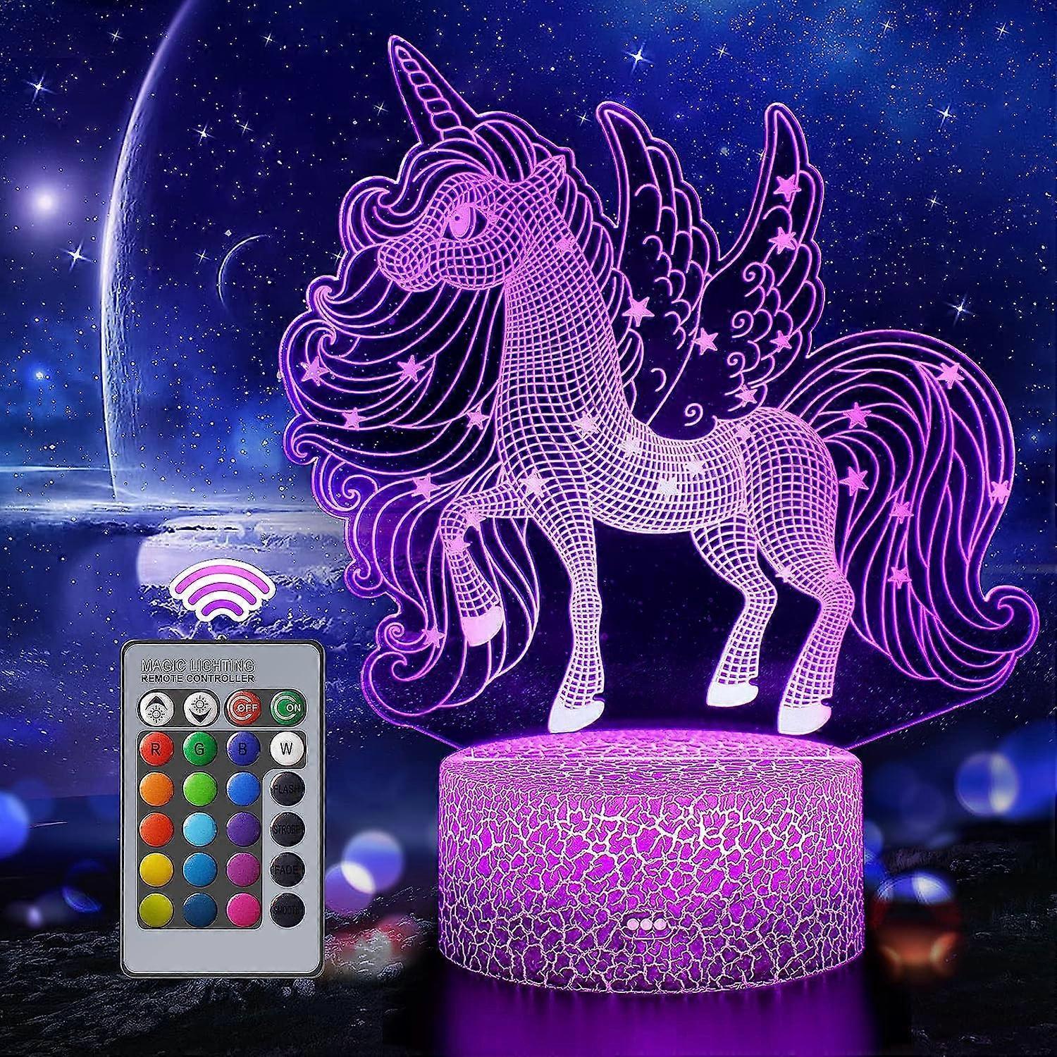 Ubiuo Unicorn Night Light for Kids Baby, Unicorn Toys, Unicorn Gifts for Girls, 16 Color Changing Unicorn Lights Lamp with Remote Control, Unicorn ...