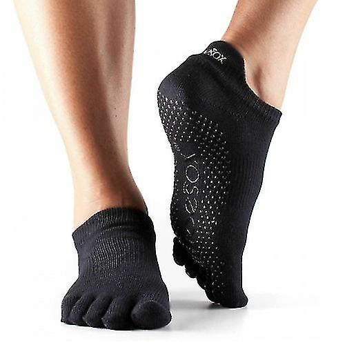 Toesox Unisex Adult Low Rise Toe Socks Black 3.5 UK-5.5 UK