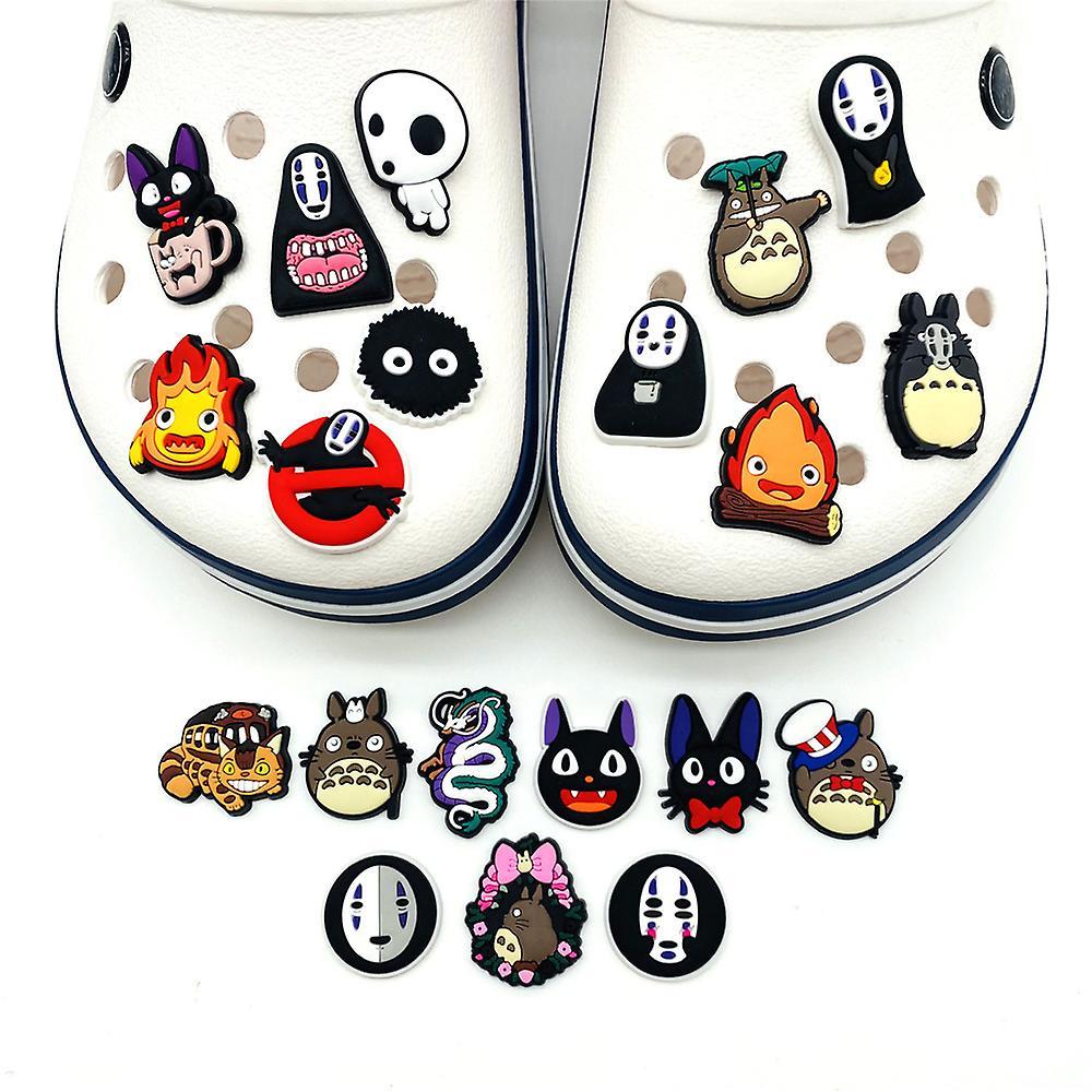 Waytogo 20 Pcs/set Anime Spirited Away Series Characters Shoes Charms For Crocs Clog Sandals Decoration Decors Accessories Gifts