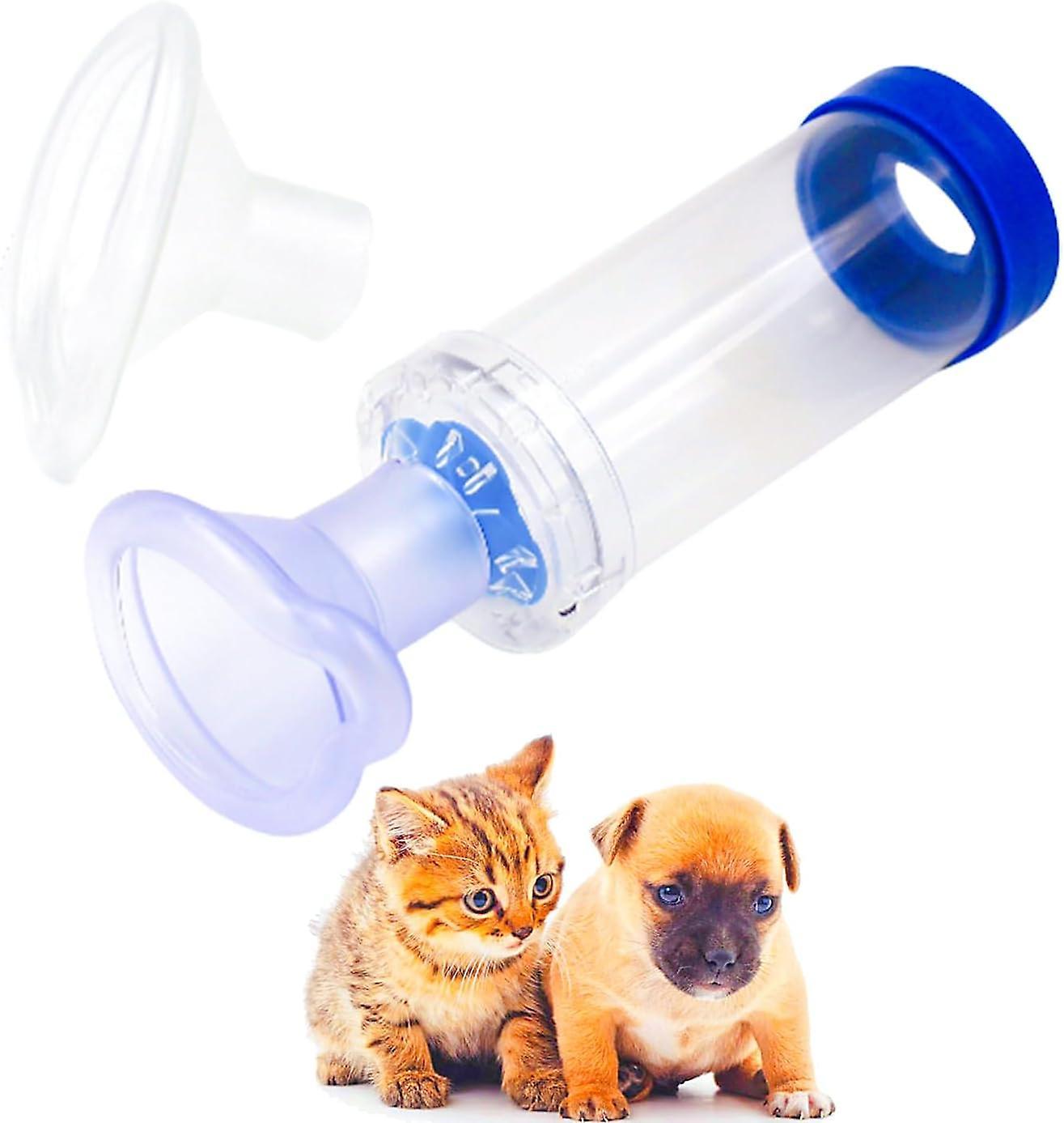 Frusde Cat Inhaler Spacer, Aerosol Chamber for Pets Inhaler Spacer for Cats, Handheld Spacer with Exclusive Breathing Indicator and Mask