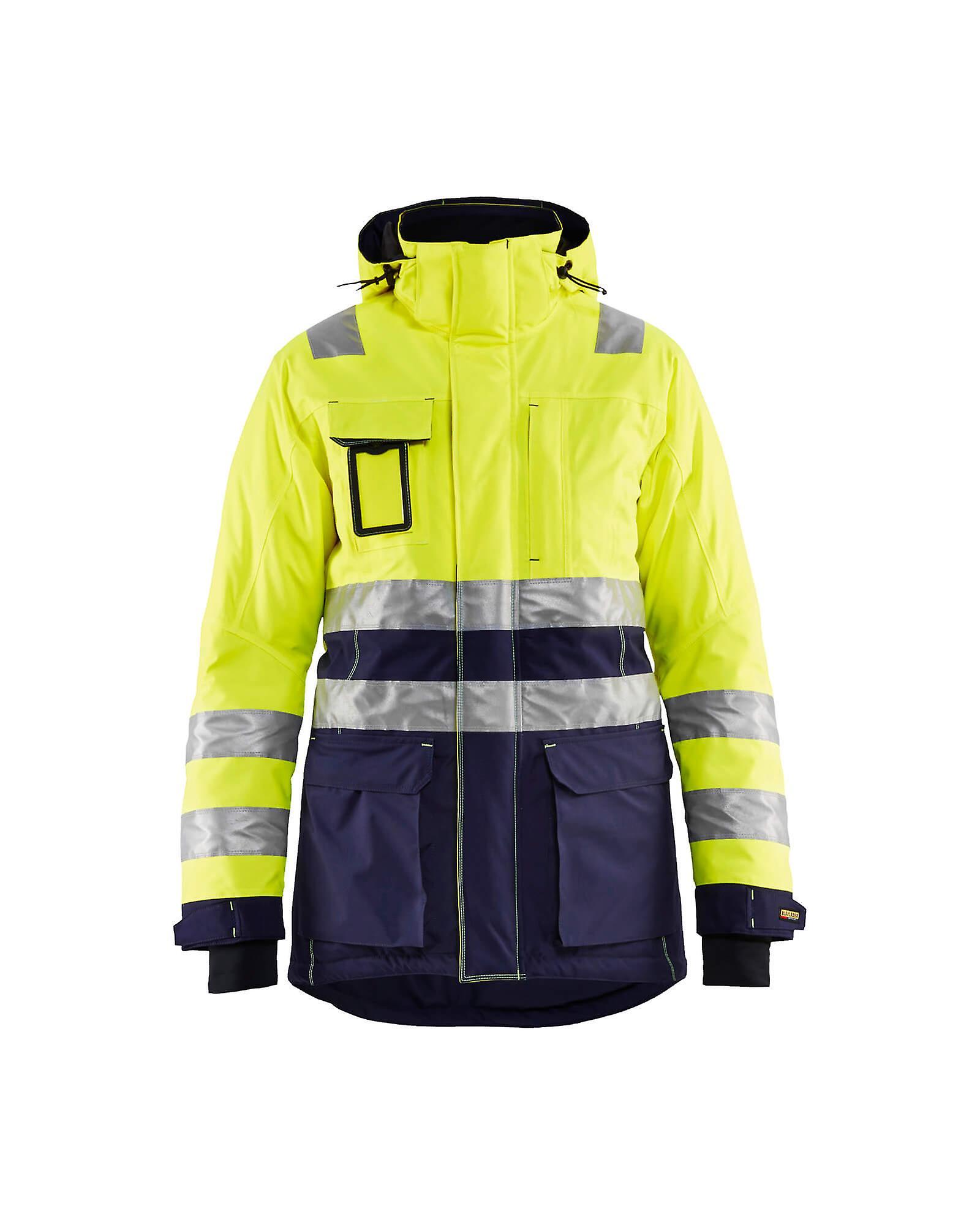 Blaklader 4472 hi-vis parka jacket - womens (44721987) Yellow/navy blue Xxxl