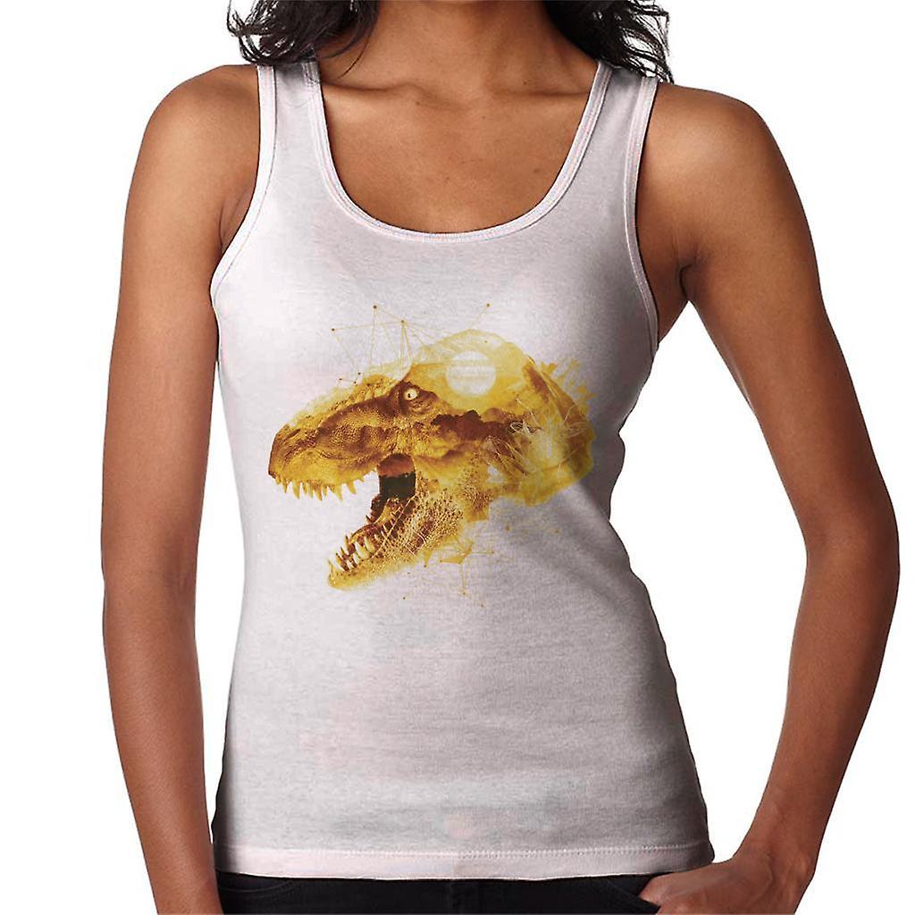 Jurassic Park T Rex Character Head Women's Vest White XX-Large