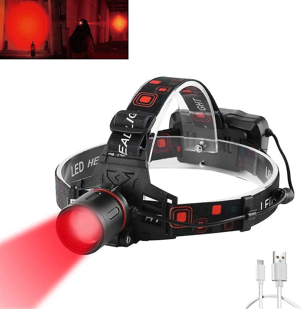 Cryin Red Rechargeable,heilwiy Led Headlamp With Red Light Hunting Headlight Red Beam Head