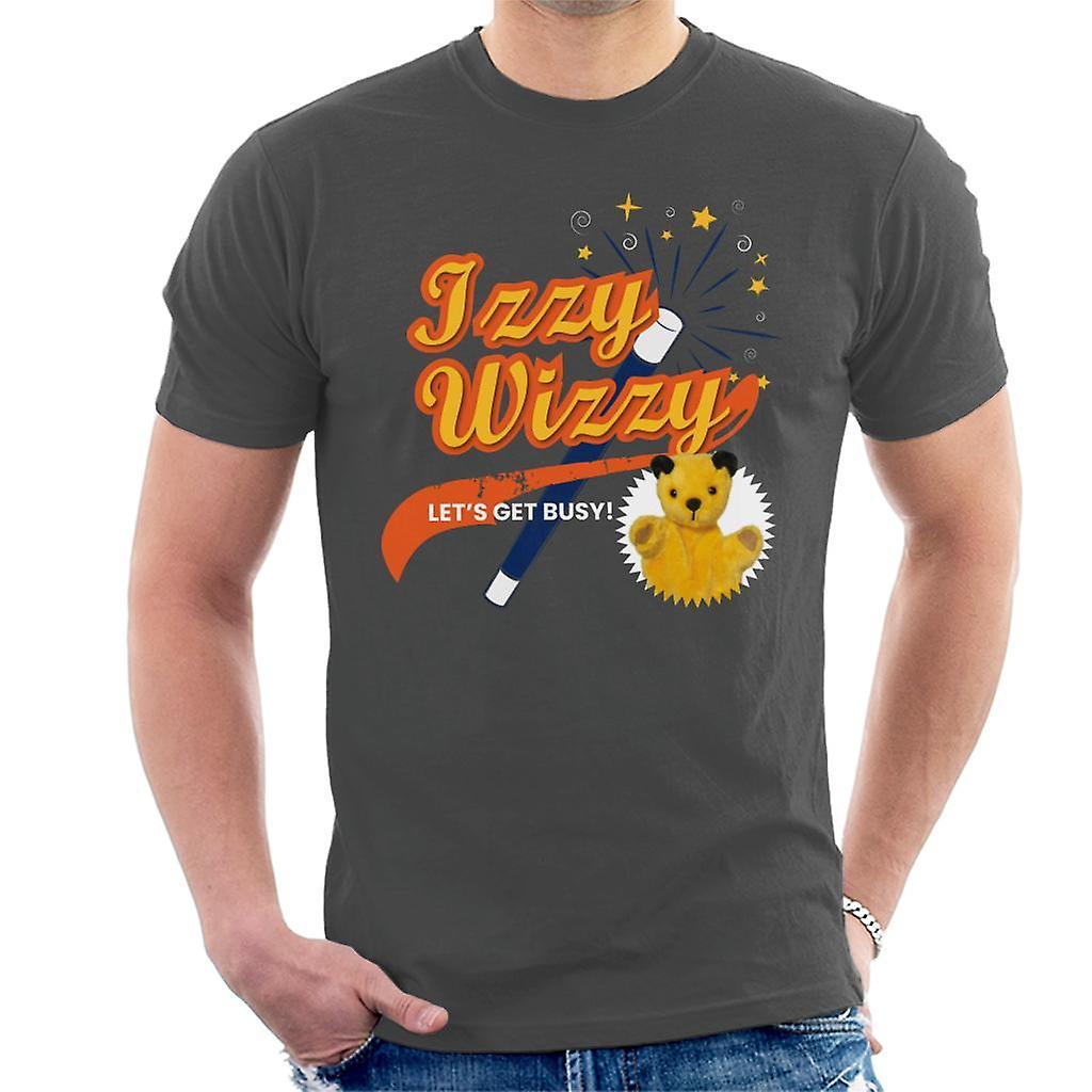 Sooty Magic Wand Izzy Wizzy Let's Get Busy Men's T-Shirt Charcoal XX-Large