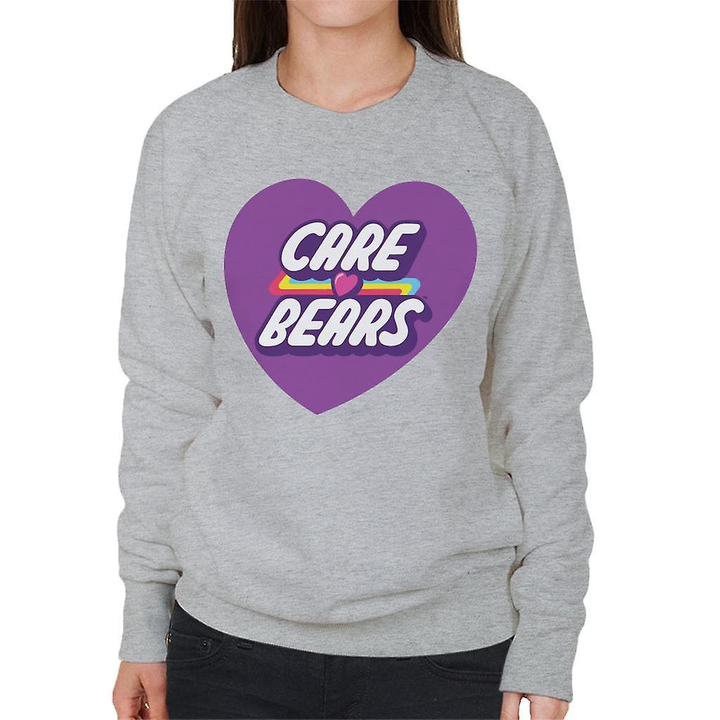 Care Bears Unlock The Magic Purple Heart Women's Sweatshirt Heather Grey Large