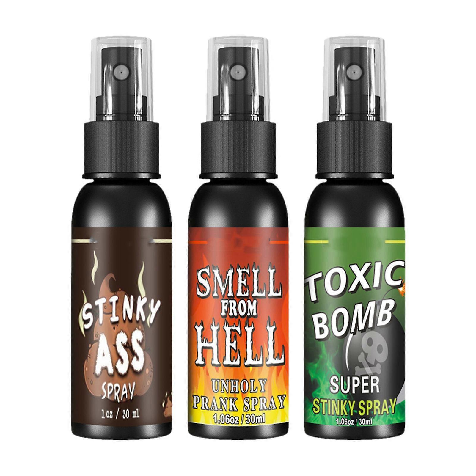 Unbrand 3 Pack Liquid Assfart Spray Extra Strong Smell From Hell For Adults Or Children 3pcs