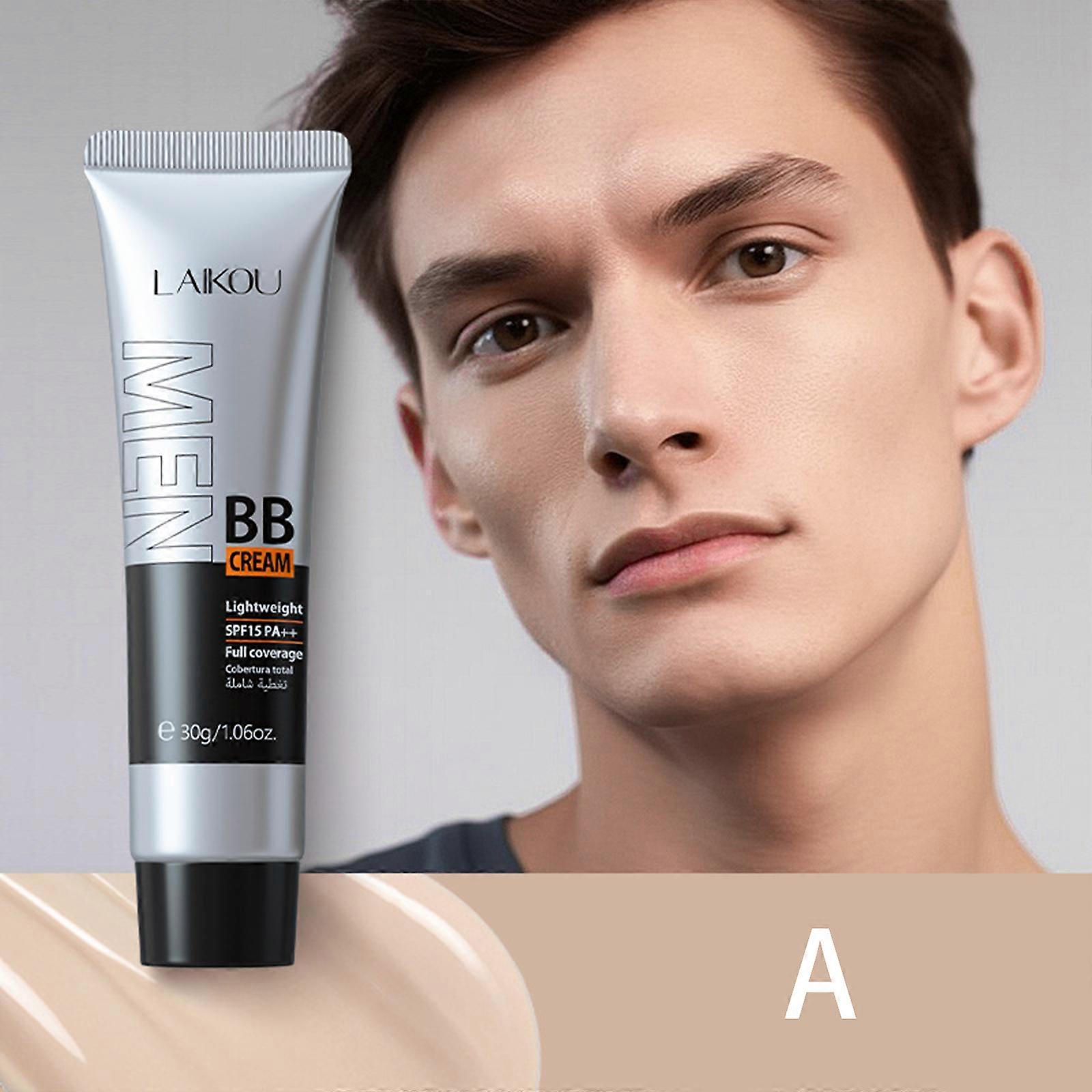 Unbrand Mens BB Cream Foundation, Tinted Moisturiser BB Cream, Mens Concealer Colour Correcting Cream, BB Cream Medium for Cover Blemishes A