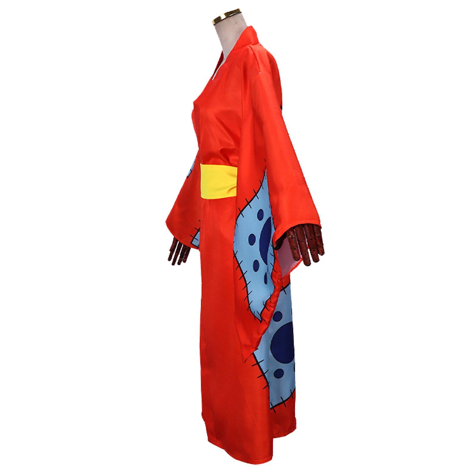 Unbrand Monkey D. Luffy Cosplay Outfit One Piece Costumes Halloween Performance Costume Red XS