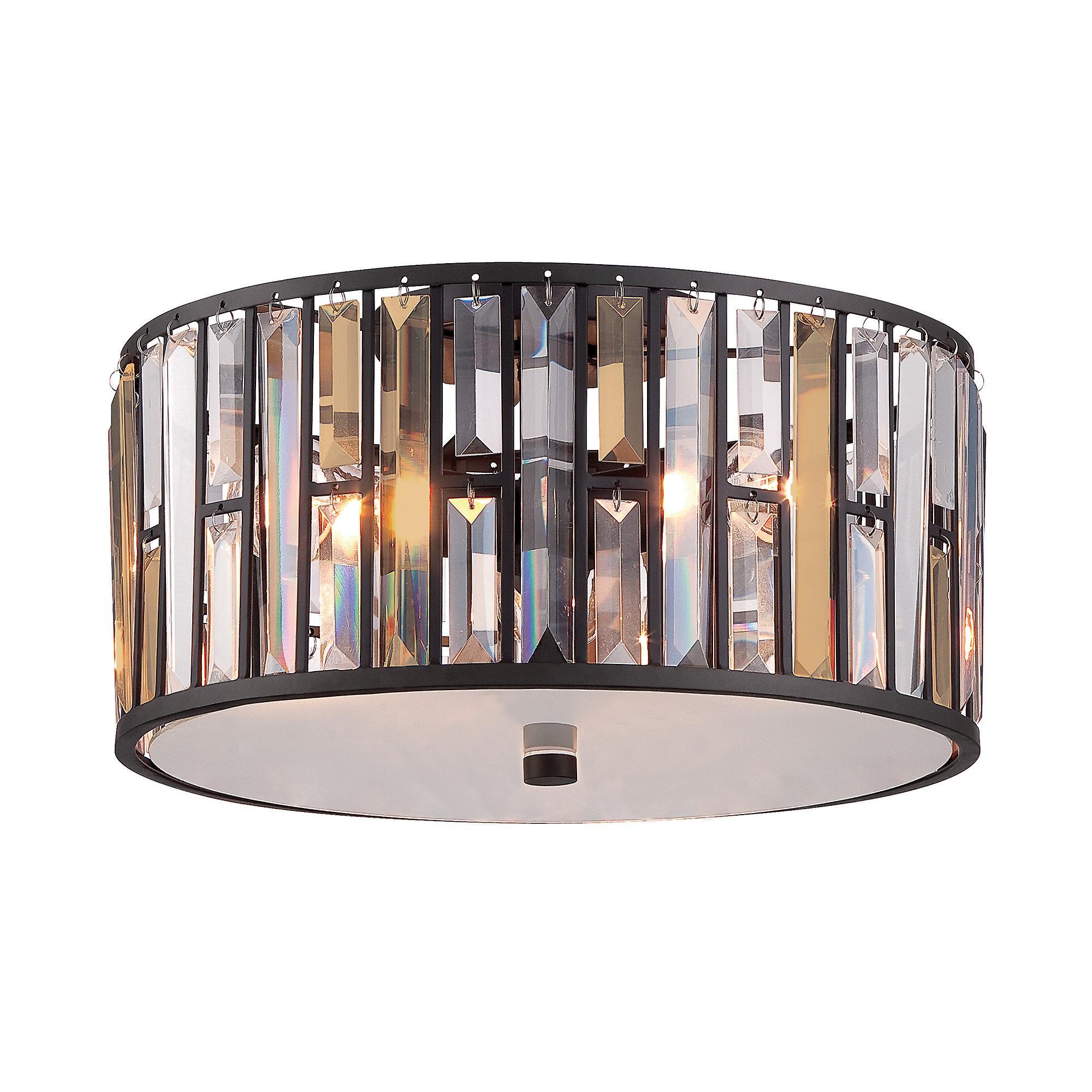 Gemma 3 Light Flush Mount Ceiling Light Vintage Bronze E27