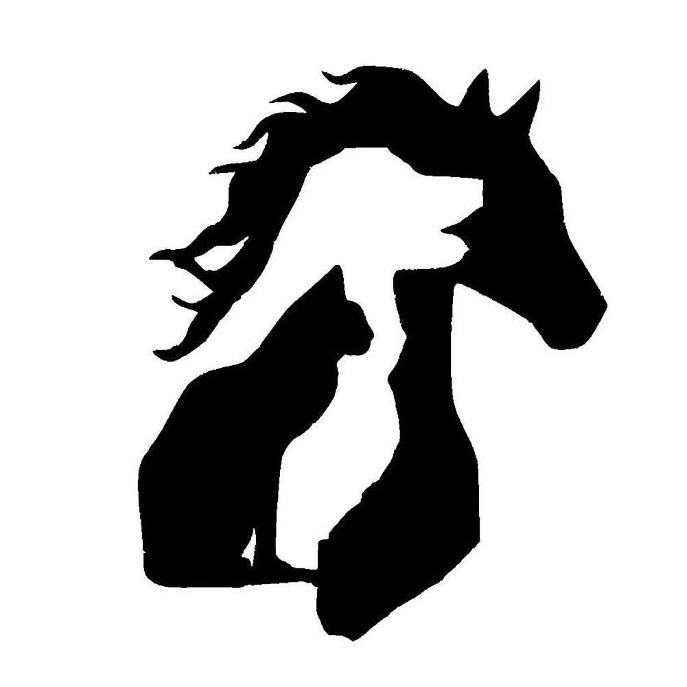 Trumsen Cute Horse Dog Cat Sticker Decal For Laptop Truck Motorcycle Car Window Bumper