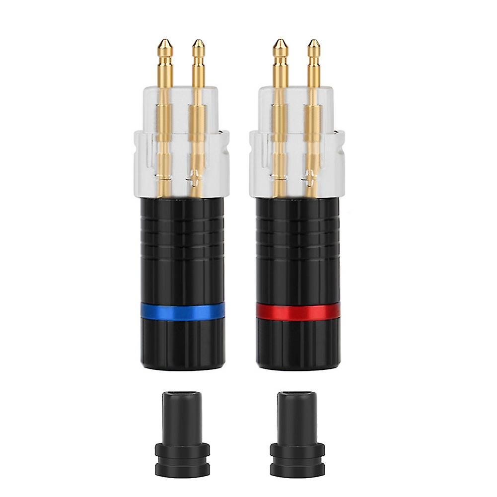 SIJIALI 2Pcs Earphone Cable Pin Plug Connector for Sennheiser HD650 HD600 HD580 HD25 Black