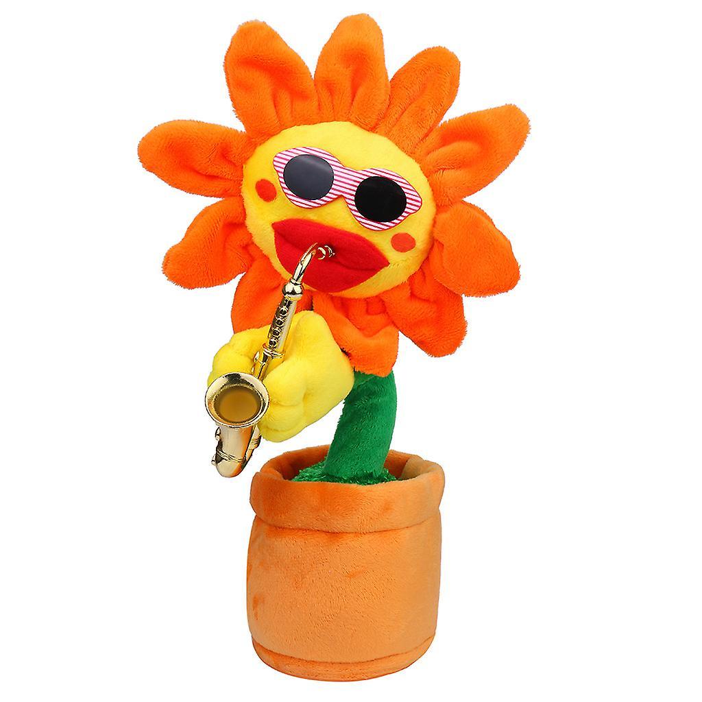 Baodan 60 Songs Singing and Dancing Flower with Saxophone Plush Funny Electric Toy YE